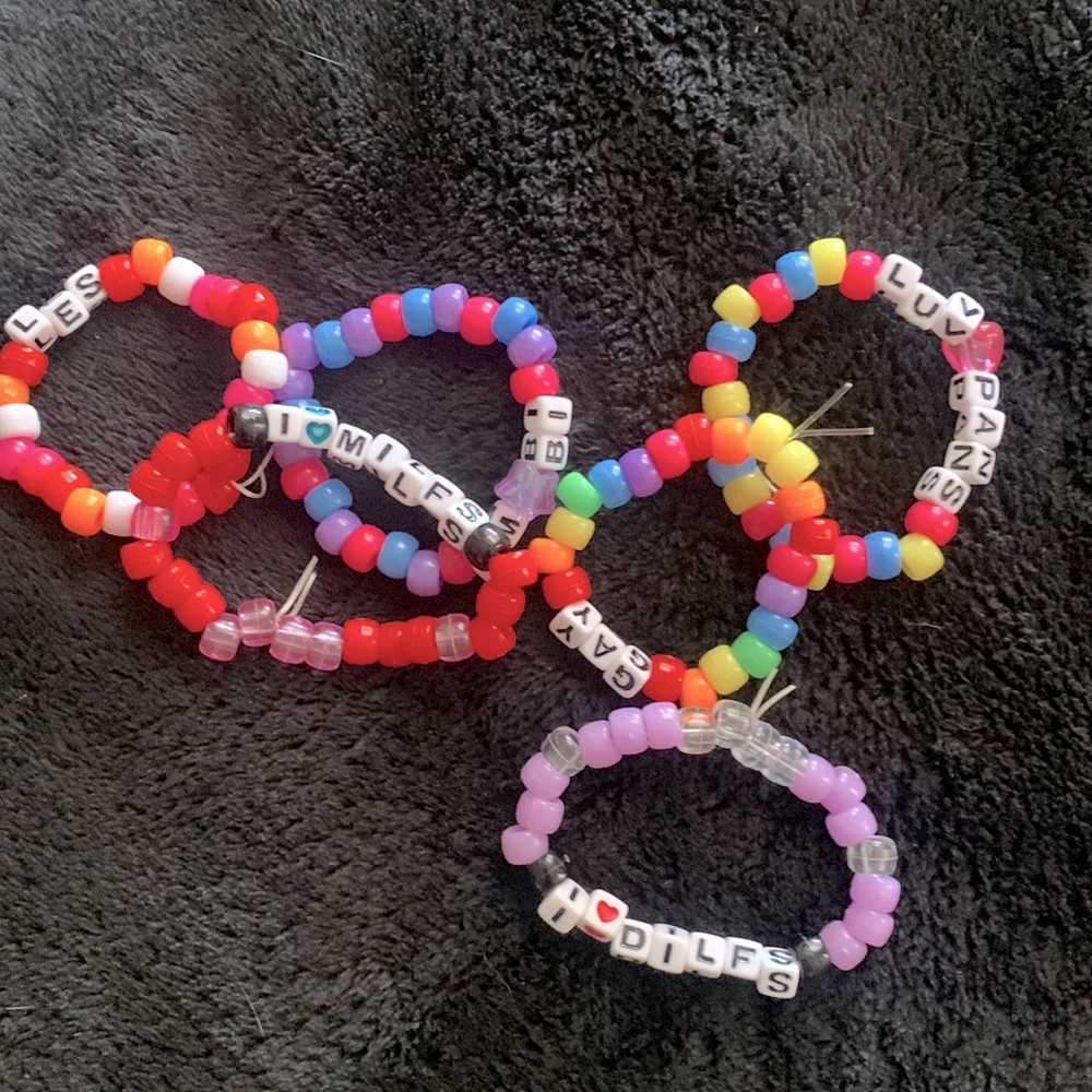 Pride homemade Kandi bracelets set